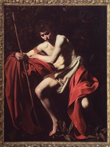 砂漠の聖ヨハネ・バプティスト（油彩・キャンバス 作： Michelangelo Merisi da Caravaggio
