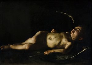 眠るキューピッド 作： Michelangelo Merisi da Caravaggio