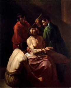 背骨の戴冠式 ミケランジェロ・メリージによる絵画 「カラヴァッジョ」または「イル・カラヴァッジョ」と呼ばれる人物（1571-1610）（最近の帰属） Dim.203x166 cm ゲネス、サン・バルトロメオ・デラ・チェルトーサ教会