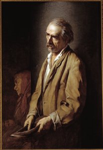 自画像 (Self-Portrait) ミケランジェロ・ピッタトーレ (1825-1903) 作 1894 Dim 107x73 cm Asti, Pinacoteca Civica 作： Michelangelo Pittatore