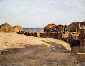 エリトリアの風景」ミケーレ・カンマラーノ（1835-1920）作 作： Michele Cammarano