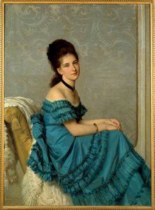 アデレード・バンティの肖像。 ミシェル・ゴルディジャーニ (1830-1909) の絵画 作： Michele Giordigiani