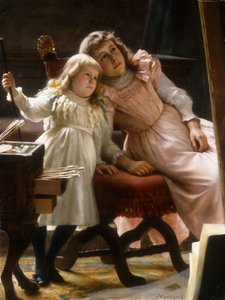 アーティストの娘、 作： Michele Gordigiani