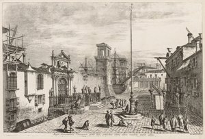 ヴェネツィアの眺め：アーセナルの門、1741年。 作： Michele Marieschi