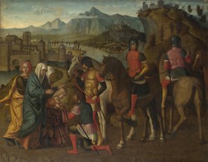 Coriolanusは家族にローマを救うよう説得したc。 1500