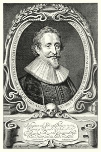 フーゴ・グロティウス（オランダの法学者、神学者、哲学者、作家）（銅版画 作： Michiel Jansz. van (after) Miereveld
