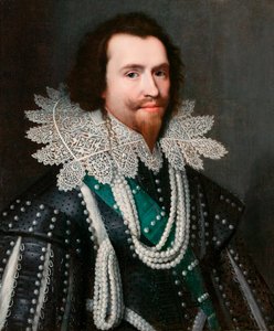 「「ジョージ ヴィリアーズ (1592-1628) バッキンガム公爵の肖像」」 (ジョージ ヴィリアーズ) 作： Michiel Jansz. van Miereveld