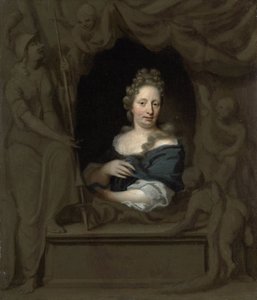 ミヒール・ヴァン・ムッシャーの妻、エヴァ・ヴィッシャーの肖像 作： Michiel van Musscher