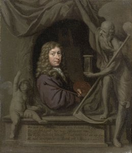 自画像 作： Michiel van Musscher