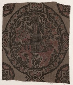 馬術鷹匠王、イランまたはイラク、アッバース朝時代の断片 作： Middle Eastern