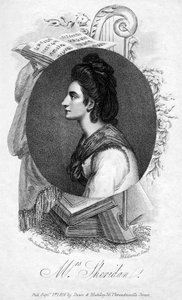 エリザベス・アン・シェリダン、18世紀の英国の歌手、1816年。 作： Middlemist