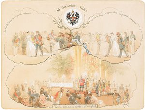 冬の宮殿の紋章ホールのボール、1889
