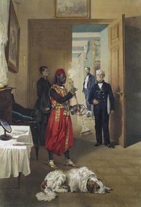 ツァールスコエセローの大宮殿のホワイエ、1865年 作： Mihaly von Zichy