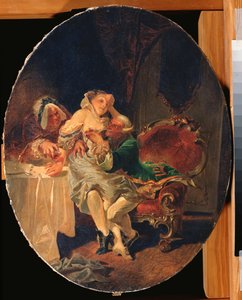 誘惑者 - Mihaly Zichy (1827-1906) による絵画、キャンバスに油彩 作： Mihaly von Zichy