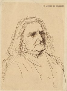 フランツ・リストの肖像 1811-1886、1880年代。 作： Mihály Munkácsy