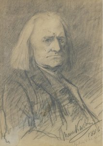 フランツリストの肖像1811-1886、1886 作： Mihály Munkácsy