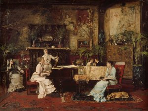 音楽室、1878年。 作： Mihály Munkácsy