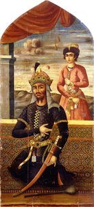 トゥラン国王アフラシヤブの肖像、1803年頃 作： Mihr Ali
