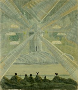 アンダンテ ソナタ II、1907 年。 作： Mikalojus Konstantinas Čiurlionis