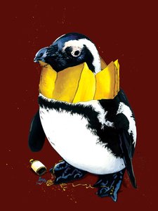 レッド オキサイドのクリスマス ペンギン、2020 作： Mike Davis