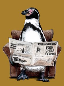 ゴールデン イエローの引退ペンギン、2020 年 作： Mike Davis