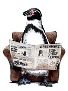 2020年白地に引退したペンギン 作： Mike Davis