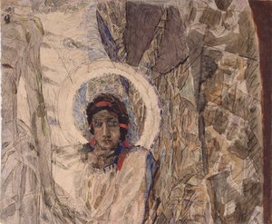 エンゼルスヘッド、1887年 作： Mikhail Aleksandrovich Vrubel