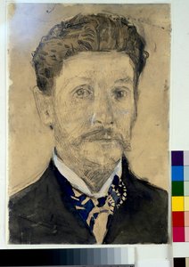 自画像 - ミハイル アレクサンドロヴィッチ ヴルベル (ヴルベル) (1856-1910) の作品 作： Mikhail Aleksandrovich Vrubel