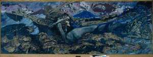 デーモンキャストダウン、1902 作： Mikhail Aleksandrovich Vrubel