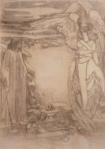 プーシキン作曲の預言者のイラスト、1905年 作： Mikhail Aleksandrovich Vrubel