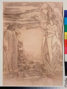 Illustration pour le pomee Prophete de Alexandre Pouchkine (1799-1837) (A Pushkin による詩 Prophet のイラスト) - Mikhail Alexandrovich Vrubel (Vrubel) (1856-1910) によるドローイング、紙に楽観的 作： Mikhail Aleksandrovich Vrubel