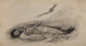 M.レルモントフ、1889-1891年の詩Ismail-Beyへの挿絵 作： Mikhail Aleksandrovich Vrubel