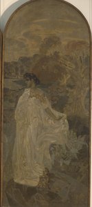 ミネルヴァ・トリプティクパリの審判、1893 作： Mikhail Aleksandrovich Vrubel