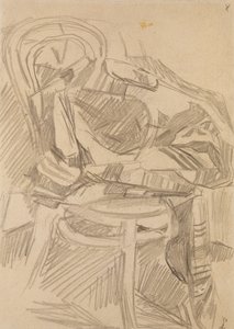 椅子に格子縞、1904 作： Mikhail Aleksandrovich Vrubel