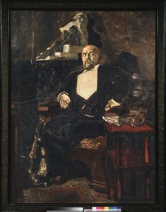 サヴヴァ・マノントフの肖像、1897 作： Mikhail Aleksandrovich Vrubel