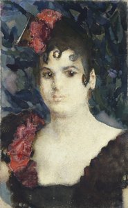 カルメンとしてのタチアナ・リュバトヴィッチの肖像、1890年代 作： Mikhail Aleksandrovich Vrubel