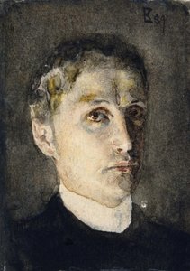 自画像、1889 作： Mikhail Aleksandrovich Vrubel