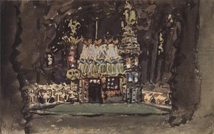オペラハンセルとグレーテルの舞台デザイン、E。フンペルディンク作、1895年 作： Mikhail Aleksandrovich Vrubel
