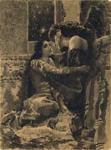 タマラと悪魔。ミハイル・レールモントフ作の詩「The Demon」のイラスト、1890〜1891年