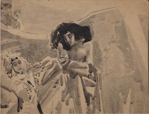 タマラスダンス。ミハイル・レールモントフ作の詩「The Demon」のイラスト、1890〜1891年
