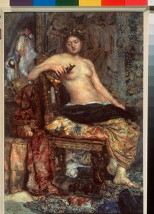 ルネッサンス家具のモデル - ミハイル アレクサンドロヴィッチ ヴルベル (ヴルベル) (1856-1910) 作、紙に水彩 作： Mikhail Aleksandrovich Vrubel
