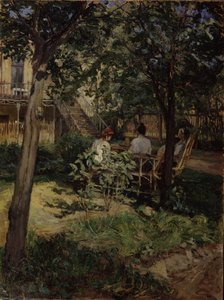 庭で、1910年代 作： Mikhail Anatolyevich Mamontov