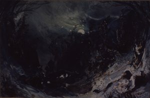 オペラ「魔人の力」の舞台美術（A.Serov作）1871年 作： Mikhail Ilyich Bocharov