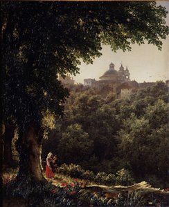 ローマ近くのアリッチャ、1836 作： Mikhail Ivanovich Lebedev