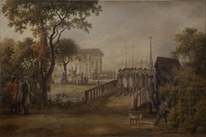 1799年、サンクトペテルブルクのTsarinas Meadowでの衛兵交代 作： Mikhail Matveevich Ivanov