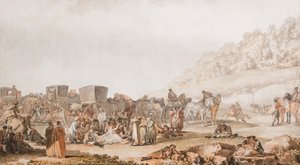 ベッサラビアの草原でのグリゴリポチョムキン王子の死、1791年。 作： Mikhail Matveevich Ivanov