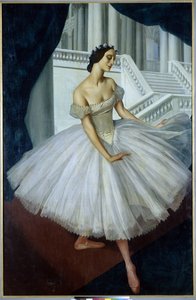 バレリーナ アンナ パブロワの肖​​像 (1881-1931) (バレリーナ アンナ パブロワ) - アレクサンドル エフゲニエヴィッチ ヤコヴィエフ (アレクサンダー エフゲニーヴィッチ ヤコブレフまたはヤコヴィエフ) 作 (1887-1938)、キャンバスに油彩 (190x121.5 cm) 作： Mikhail Nikolayevich Yakovlev