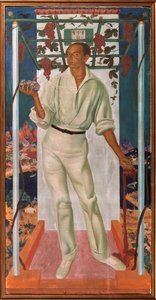 メキシコの芸術家ロベルト モンテネグロ ネルボ (1887-1968) の肖像画 作： Mikhail Nikolayevich Yakovlev