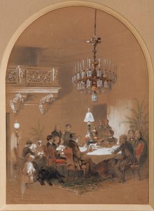 ヴォニャルリャルスキーのサロン、ヴォニャロヴォ、1855年 作： Mikhail Osipovitsch Mikeshin