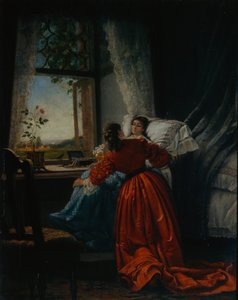 病人を訪問、1885 作： Mikhail Petrovich Klodt Baron